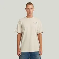 G-STAR T-Shirt Script mit kleinem Print auf der Brust, Regular Fit