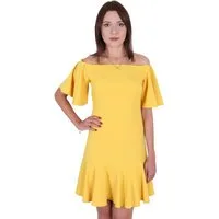 Sarcia.eu Minikleid John Zack Kanariengelbes Kleid mit Rüschen S