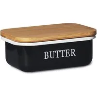 Zedelmaier Butterdose Butterdose,Butterglocke für 250g Butter,mit nachhaltigem holzdeckel, (Packung)