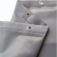 LikeKa Duschvorhang Grauer Duschvorhang aus Stoff für Badewanne und Dusche Breite 120 cm