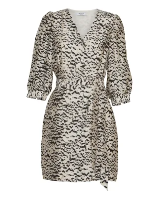 msch copenhagen - MSCHPhilida Maire 3 4 Dress AOP black abstract - Gr. - S