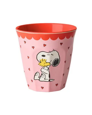 Rice Melamin Becher mit Snoopy Print 250ml, pink