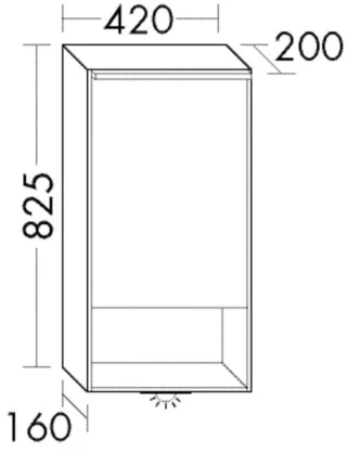 Burgbad Sp.-Schr.Moto PG2 825x470x200 RAL-Farbe Solid Matt, SPVP042RF6950 SPVP042RF6950