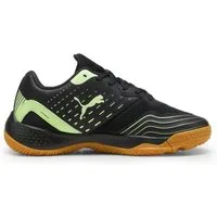 PUMA Hallen-Indoorschuhe Solarflash III JR schwarz/limegrün Kinder Badmintonschuh
