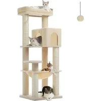 Purpurra Kratzbaum Extradick 8 cm Stamm, robuster Katzenturm, 147 cm, 55L x 45B x 147H cm