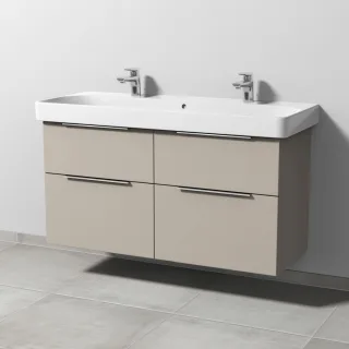 Sanipa 3way Waschtischunterbau zu Geberit Smyle Square Waschtisch mit 4 Auszügen, Kaschmir-Matt UP6731U
