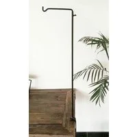 Van der Leeden Dekohänger Dekorationsstange Schwarz Metall 92 cm Haken Klemme (Stück, 1 St., Packung), Dekostange, Blumenampel, Tischklammer, Hängedeko, Tischdeko