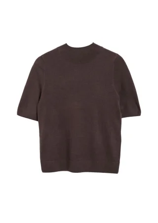 s.Oliver BLACK LABEL - Kurzarm-Strickpullover braun - Gr. - 34