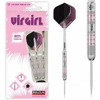 BULL'S Dartpfeil Bull´s Steeldart Virgirl VR1, 80% Tungsten, 21g. Rosa, silber, 80% Tungsten, Kompletter Satz