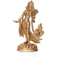 bodhi Dekofigur Tanzende Tara Statue, Messing ca. 13 cm