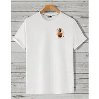 RMK T-Shirt Herren Shirt Basic Rundhals Ananas Sommer aus Baumwolle