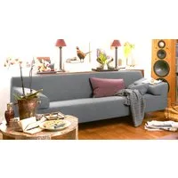 freistil ROLF BENZ Sofa Rolf Benz Sofa Freistil 180 Couch Stoff grau 200 cm Fuß schwarz