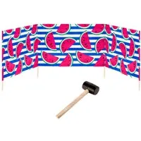 Garronda Windschutz Strand Sichtschutz 4m lang mit Gummihammer Garten Meer GAEX001, (mit Gummihammer)