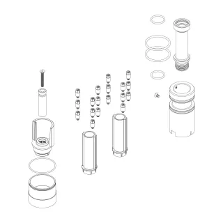 Herzbach MODUL7 Verlängerung 25mm PUSH-Thermostat 2 Verbraucher, 70.728003.1.09 70.728003.1.09