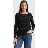 TOM TAILOR Langarmshirt T-Shirt Langarmshirt mit Glitzer-Streifenmuster