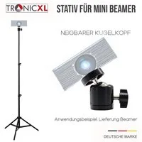 TronicXL Beamer-Standfuß 210cm Stativ Ständer für Mini Beamer Anker Nebula Capsule Halterung