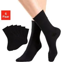 H.I.S Socken Damen Herren Basic Socken (Packung, 6-Paar, unisex Gr. 35-38 bis 43-46) mit Komfortbund auch für Diabetiker geeignet
