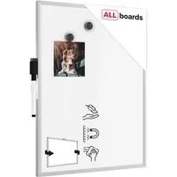 ALLboards Magnettafel Whiteboard Magnettafel Weiß Magnetisch A7 Aluminiumrahmen