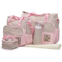 Moni Wickeltasche Wickeltasche Stella (1-tlg), Set mit Wickelunterlage, Isoliertasche f. Babyflaschen