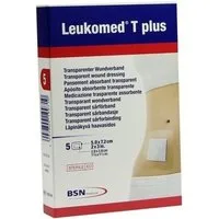 BSN medical GmbH Wundpflaster LEUKOMED transp.plus sterile Pflaster 5x7,2 cm, 5 Stück (5 St., 5x sterile Pflaster 5x7,2 cm), Transparenter Wundverband 5x7,2cm