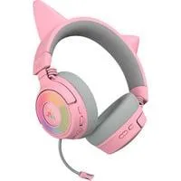 Kraken Kitty V3 Pro Quartz, Gaming-Headset rosa/grau, Bluetooth, USB-Dongle, USB-Kabel