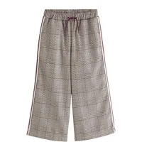 Next Palazzohose Karierte Hose mit weitem Bein (1-tlg)