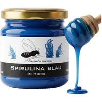 Grega´s Imkerei Honig Blauer Spirulina Blau im Honig, 1 x 250 g, (Honig & mehr direkt vom Imker), Cremige Honigspezialität mit nur zwei natürlichen Zutaten