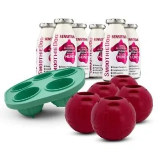SmoothieDog Sensitivo (Pferd) 6x 250 ml + Schleckball 5 Stück