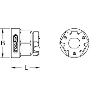 KS Tools GEARplus Bit-Adapter, 3/8"x1/4" - 503.4262