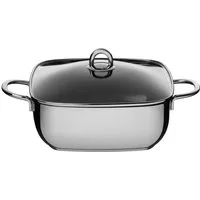 Silit Schmortopf Studio, beschichteter Bräter Induktion, Cromargan® Edelstahl Rostfrei 18/10, backofengeeignet bis 180°C, für alle gängigen Herdarten geeignet