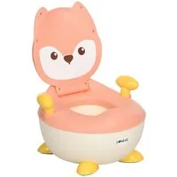 ZONEKIZ Toilettentrainer Kindertoilette Babytöpfchen im Fuchs-Design, seitliche Griffe, (Kindertoilette, 1-tlg), für Kleinkinder von 6 Monaten bis 3 Jahre