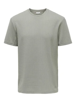 only & sons - T-Shirt - Onstrey grau - Gr. - L
