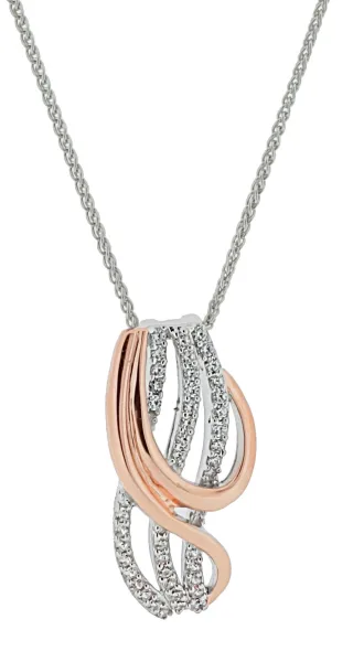 Orphelia 'Elsia' Damenkette mit Anhänger aus 925er Sterlingsilber – Silber ZH-7027