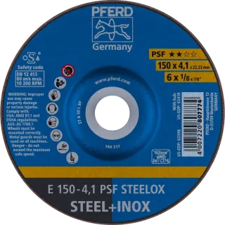 PFERD TOOLS Schruppscheibe E Universallinie PSF STEELOX für Stahl/Edelstahl - 62015520