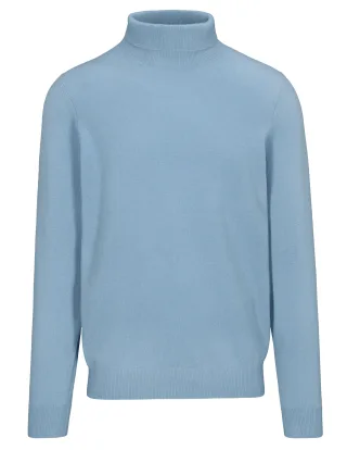 COMMANDER Finest Clothing - Rollkragen Pullover Basic,uni winter blue - Gr. - XXL