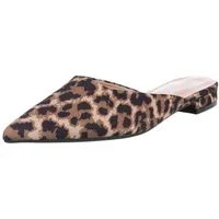 Ital-Design Elegante Slipper aus Wildlederimitat für Damen Pantolette (89372384) Blockabsatz Pantoletten in Braun