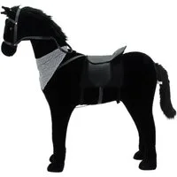 Sweety-Toys Stehpferd Sweety Toys 11049 Plüsch-Stehpferd Stehpferd Größe ca. 110 cm schwarz