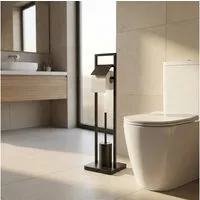 NUXIO WC-Garnitur WC-Garnitur mit Toilettenpapierhalter ARLE, 77 cm