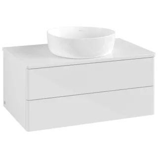 Villeroy und Boch Antao Waschtisch-Unterschrank L19010GF 80x36x50cm, Waschbeckenplattenfarbe Lack, glossy white lacquer