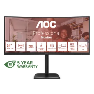 AOC CU34E4CV Curved-Monitor 86.36cm (34") UWQHD | cu34e4cv | VA - 4ms