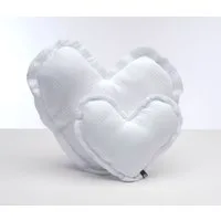 von Herzen Babykissen Musselinkissen Herz aus 100% Baumwolle, Dekokissen Kuschelkissen