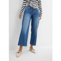 bonprix Straight-Jeans gerader Schnitt, Mid Waist, Cropped-Länge, Regular Fit