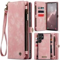 CaseMe Handyhülle Caseme Samsung Hülle mit Zipper 2in1 Samsung S25-Rosa