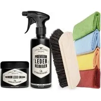 URBAN FOREST Lederreiniger 500ml +Leder Balsam +4 Mikrofasertücher +Polsterbürste Lederpflegeset (4 St), 250ml, 500ml