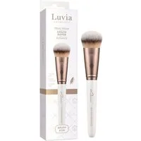 Luvia Cosmetics Foundationpinsel ANGLED BUFFER, abgeschrägte Form, präzise, Nurai-Pinselhaar, natürliches Finish.