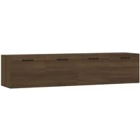 vidaXL Hängeschrank Wandschränke 2Stk Braun Eichen-Optik 60x36,5x35cm Holzwerkstoff (1-St)