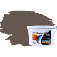 RyFo Colors Wand- und Deckenfarbe Manufakturweiß Brauntöne, 1× streichen, 1 L reicht für ca. 8 m², Deckkraft-/Nassabriebklasse 1, matt, atmungsaktiv, für Innenräume