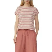 QS T-Shirt Ringelshirt aus Viskosemix