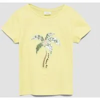 s.Oliver Kurzarmshirt T-Shirt T-Shirt mit Stickerei und Pailletten im Loose Fit