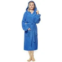Arus Damenbademantel Pandora, waden lang, mit Kapuze, 100% Baumwolle, für Spa & Zuhause, 100% Baumwolle, Kapuze, Gürtel, mit Kapuze, wadenlang, 100% Baumwolle
